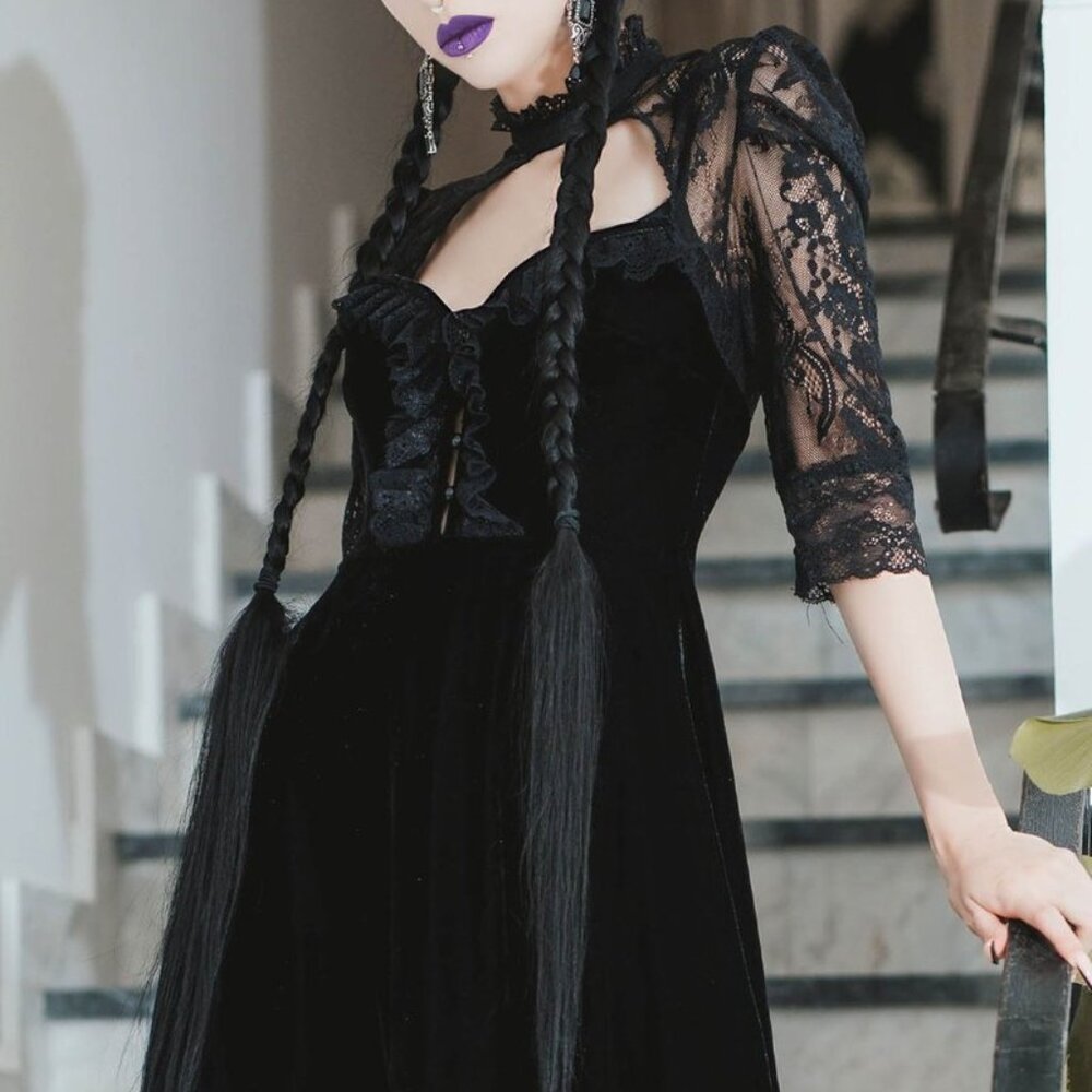 Killstar Black Lace Mini Dress